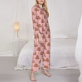 thumbnail image 3 of Balery Heart Capybara Conjunto de Pijama con Estampado para Mujer, Conjunto de Dos Piezas con Manga Larga, Ropa de Dormir Suave con Bolsillos, Pijamas Cómodos-Small, 3 of 7