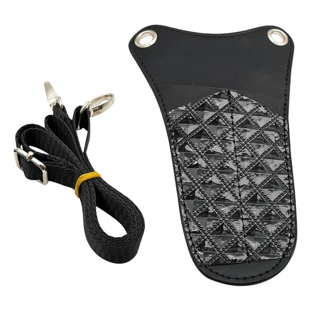 Bolsa para tijeras de pelo jinwen organizadora de piel sintética con correa ajustable tamaño 18 cm x 12 cm