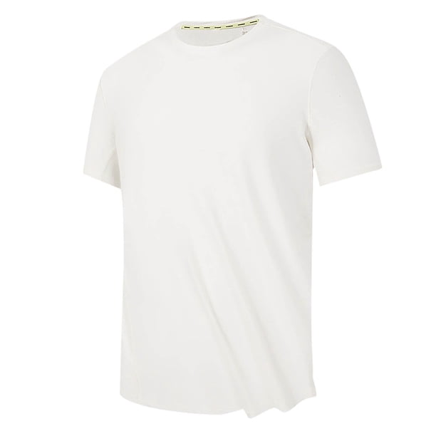Camiseta Casual de Color Sólido de los Hombres, Manga Corta de Ajuste Suelto Cuello Redondo para el Golf Y el Ocio, Camiseta Transpirable Ligera