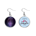thumbnail image 1 of Universo de cristal fantasía estrella azul cielo Pendientes de sandía verano lóbulo desgaste Unbranded M, 1 of 3