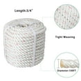 thumbnail image 2 of LABLT 3/4 inch Double Braided Polyester Rope, 100ft Arborist Bull Rope Lightweight Tree Rope High Strength Rigging Rope Heavy Duty Thick Rope for Camping Swings(White/Red), 2 of 10