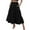 Black, variant on B91xZ Skirts for Women Knee Length Elastic High Waist A Line Basic Mini Skirt,Blue M