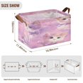 thumbnail image 3 of 2Pack Waterproof Foldable Storage Basket Medium, Metal Frame & Hollow Board Support, for Clothes and Toy Organization Kittens with Bows Pattern, 3 of 8