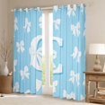 thumbnail image 2 of Homewish Kawaii Bow Letter C Black Out Curtains for Girl, Blue Cartoon Monogrammed Curtains Pack of 2 (42x63 Each), Cute Princess Bow-tie Bedroom Curtains, Curtains and Drapes Bedroom Decor, 2 of 6