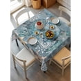 thumbnail image 6 of Blue Turtle Coastal Table Cloth, Summer Beach Ocean Starfish Coral Waterproof Tablecloth for Square Tables, Reusable Washable Fabric Table Cover for Restaurant Kitchen Dining Tables 54"x54", 6 of 6