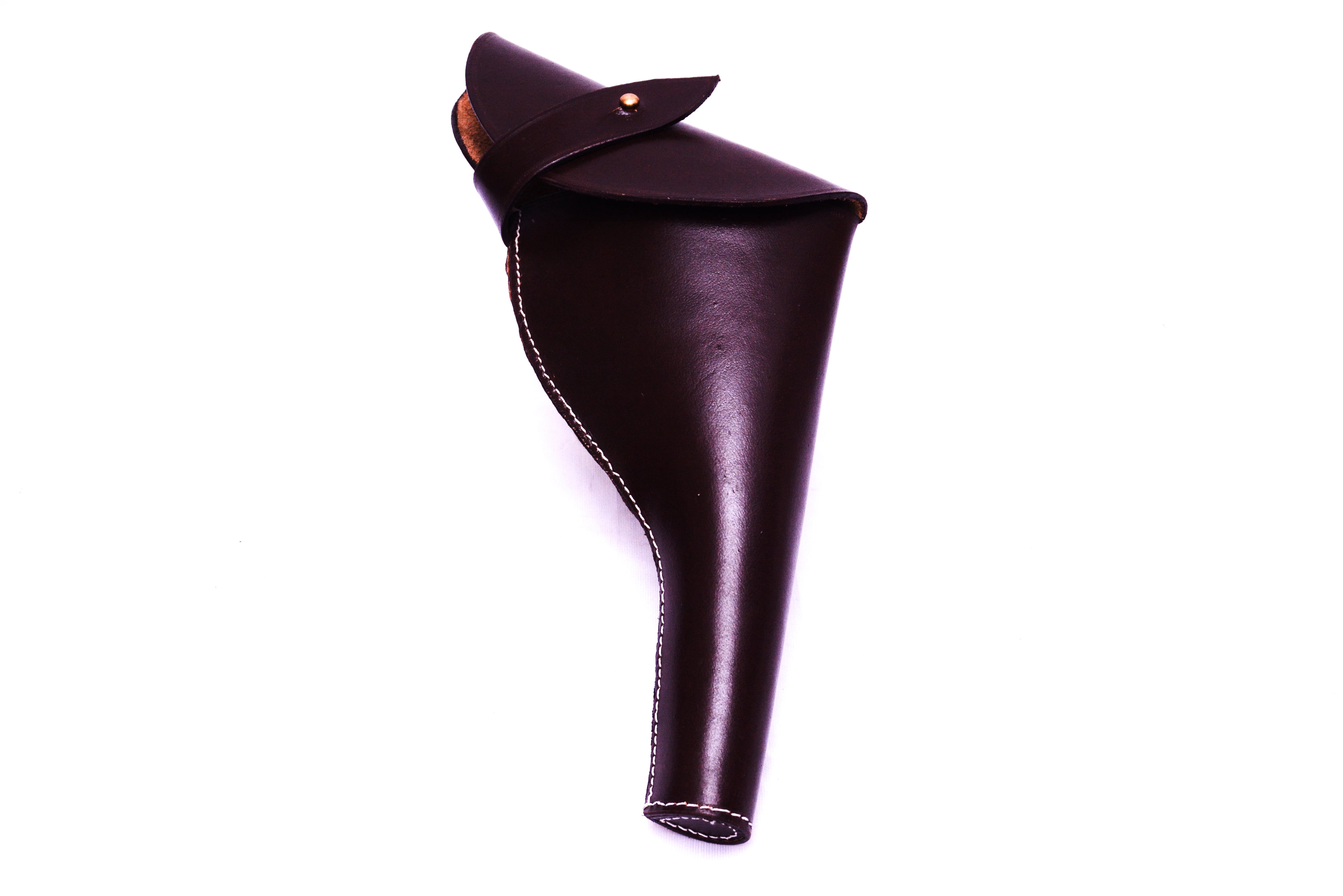 British .455 Webley Leather Holster (Right Hand)- Dark Brown