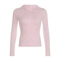 thumbnail image 5 of Tiweut Womens Yoga Jackets Lightweight Zip Up Hooded Slim Fit Long Sleeve Running Fitness Activities Stylish Ladies Outerwear Pink,L, 5 of 9