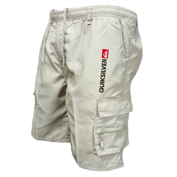Pantalones cortos de trabajo multibolsillos de moda, pantalones casuales de quinto pantalón para hombre