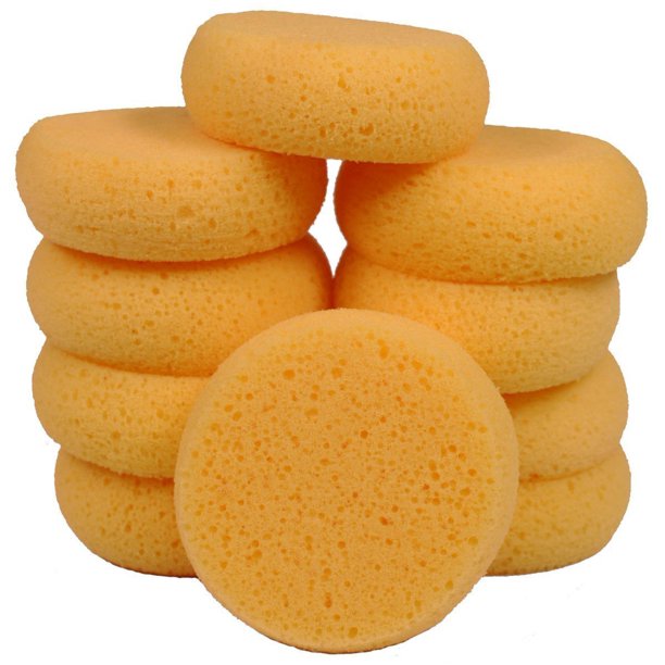 3.5 Inch Round Synthetic Silk Sponges for Painting, Crafts, Ceramics