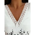 thumbnail image 3 of VSNOW Women Sleeveless V Neck Lace Tank Tops Summer Floral Tunic T-shirt, 3 of 4
