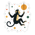 thumbnail image 4 of cartoon Monkey Stickers Stickers, Waterproof Monkey Stickers Sticker for Water Bottle Laptop Phone Cases Planner Skateboard Luggage Helmet Party Favor Decor, Ideal for Adults Teens Teacher Rewards, 4 of 9