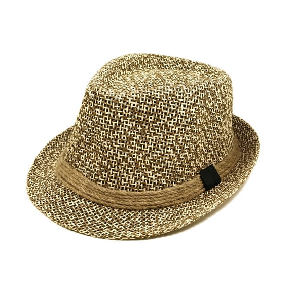 Premium Classic Two Tone Fedora Straw Hat - Different Colors