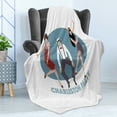 thumbnail image 4 of Charleston Soft Flannel Fleece Blanket, Twenties Style Vintage Dancing People Pattern Jazz Age Theme Cartoon Composition, Cozy Plush for Indoor and Outdoor Use, 50" x 60", Multicolor, by Ambesonne, 4 of 5