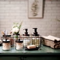 thumbnail image 4 of Set de accesorios de baño SheeChung Mason Jars, 6 unidades, color marrón, 4 of 7