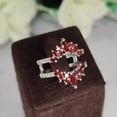 thumbnail image 4 of Dreamofdazzles Jewels 1.00 Ctw Marquise Cut Garnet Wedding Anniversary Engagement Wrap Band Ring 14K White Gold Plated 925 Sterling Silver 925 Sterling Silver -4, 4 of 5