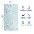 thumbnail image 5 of Hencely Large Beach Towel 37x70 inch Striped 100% Turkish Cotton - Aqua, 5 of 7