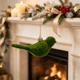 thumbnail image 2 of Leodye 1PCS Flocked Bird Shaped Christmas Hanging Ornaments, Delicate Lightweight Pendant for Xmas Tree Home Holiday Scene Decor -4.53IN, 2 of 6