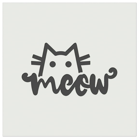 Shy Peeking Cat Meow DIY Cookie Wall Craft Stencil - 5.5 Inch