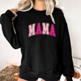 thumbnail image 6 of VBTAPA Womens Mama Sweatshirt Loose Casual Long Sleeve Crew Neck Pullover Shirts Spring Outfits 2025 New Clothes Black L, 6 of 7