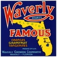 thumbnail image 2 of Anonymous 20x20 Black Ornate Framed Double Matted Museum Art Print Titled: Waverly Brands Citrus Label (1930-1950), 2 of 5