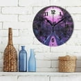 thumbnail image 3 of Yayeee 10" Wall Clock Battery Operated Quartz Round Silent Non-Ticking Home Decor, Pink Road, 3 of 6
