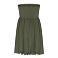thumbnail image 4 of Robe Courte Sans Bretelles pour Femmes, Été 2025, Tube Top, Robe Décontractée, Épaules Dénudées, Ligne A, Soirée, Tendance, Smockée, 4 of 6
