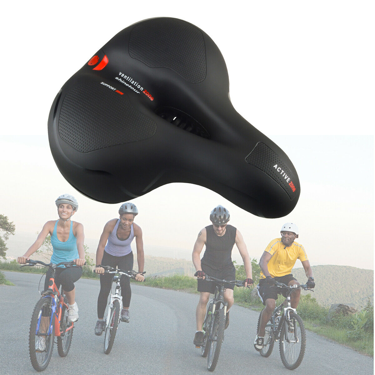Thicken Comfortable Bike Bicycle Universal for off-road Padded Bicycle Saddle