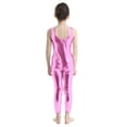 thumbnail image 2 of JanJean Leotard for Girls Gymnastics Metallic One Piece Bodysuit Full Length Unitard Ballet Dancewear Costume Pink 13-14, 2 of 7