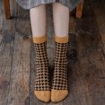 thumbnail image 3 of Womens Winter Socks Autumn And Winter Wool Fleece Mid Tube Socks Houndstooth Printing Warm Stockings, 3 of 4