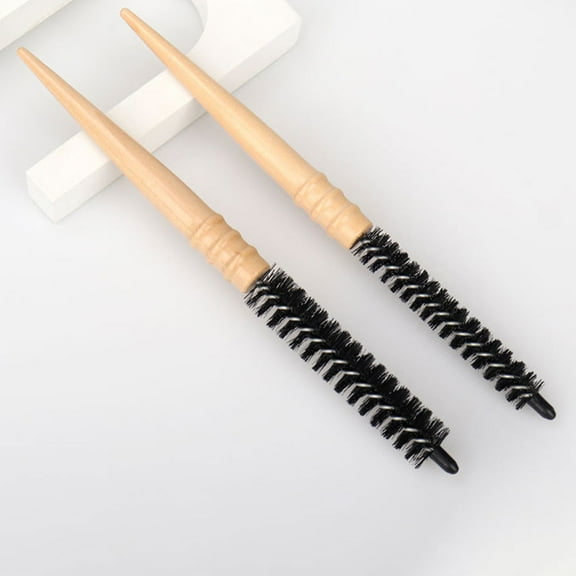 GOOHOCHY Khaki Anti-Static Hair Brush with Nylon Bristles for Daily Use and Hair Care Needs 2pcs Small