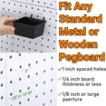 thumbnail image 5 of ENJOYWOOD 34 Piece Stainless Steel Pegboard Accessories and Hooks Set, Black, 5 of 6