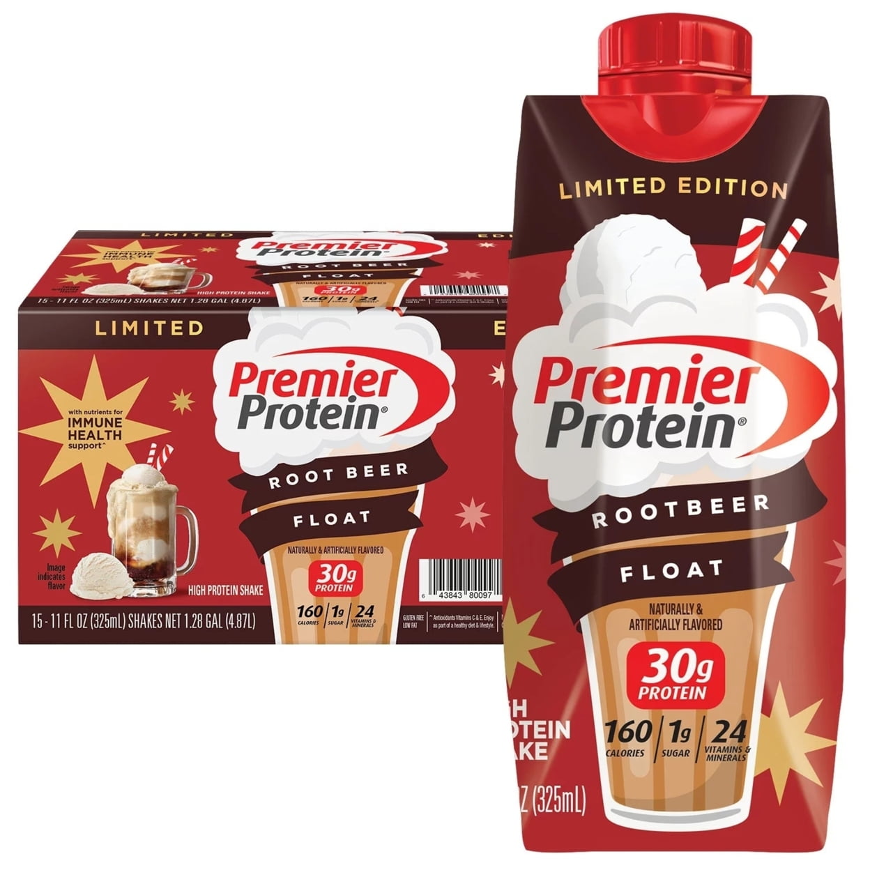 Premier Protein 30g Protein Shake, Root Beer Float, 11 Fluid Ounce (15