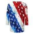 thumbnail image 5 of Odbmxy Womens T Shirts 3/4 Sleeve Summer 4th of July Women Plus Size Tops Stars Red Party Loose Casual Pullover Tops, 5 of 5