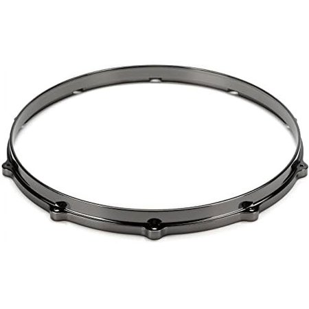 Die Cast 10-Lug Snare Drum Hoop - 14 inch - Black Nickel - Batter Side
