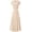 Beige, variant on Women's 2 Piece Summer Outfits Dressy Casual Knit Short Sleeve Crop Top High Waist Midi Skirt Set