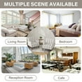 thumbnail image 2 of DREAMSIDEA Stripe Accent Chair ArmChair,Living Room Chair with Arms, Comfy Single Sofa Reading Chair Nailhead Trim for Bedroom, Brown, 2 of 7