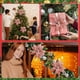 thumbnail image 5 of Decoraciones de Árbol de Navidad Flores de Navidad de Terciopelo Rojo con Flores Artificiales de Cristal de Hielo Verde, Accesorios de Decoración de Árbol de Navidad Bricolaje Árbol de Navidad Artific, 5 of 6