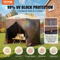 thumbnail image 4 of VEVOR Pop up Gazebo Tent, Pop-Up Screen Tent 4 Sided Canopy Sun Shelter with 4 Removable Privacy Wind Cloths & Mesh Windows, 6x6FT Quick Set Screen Tent with Mosquito Netting, Brown, 4 of 10