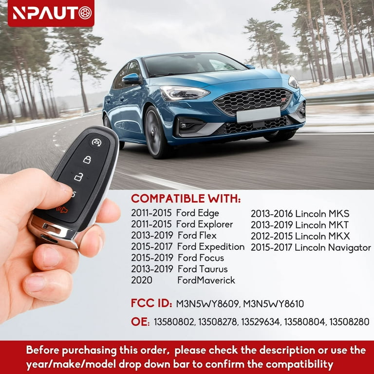 2Pcs Key Fob Replacement for Ford Explorer Edge 2011 2015 Taurus