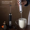 thumbnail image 3 of Milk Frother Electric Egg Beater Mixer 3 Speeds Whisk Stirrer Handheld USB Rechargeable Home Gadgets Accessories White, 3 of 9