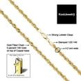 thumbnail image 3 of KoolJewelry Solid 14k Yellow Gold Filled Rope Chain Necklace (4.2 mm, 36 inch), 3 of 9
