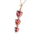 thumbnail image 2 of Galaxy Gold 14K Solid Gold Natural Pink Topaz Necklace for Women - Rose Gold Fine Jewelry, 2 of 3