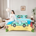 thumbnail image 4 of Erosebridal Cute Camping Car Bedding Comforter Set 7 Pieces for Teens,Kids Girls Boys Adventure Theme Full Bedding Set,Microfiber Bedroom Decor, 4 of 6
