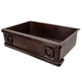 thumbnail image 2 of Premier Copper Products 33-Inch Hammered Copper Kitchen Apron Single Basin Sink w/ Rings, 2 of 4