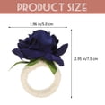 thumbnail image 2 of TABLETREANDS 4Ud Para Servilletas Con Flor Artificial De Rosa Azul Para De, 2 of 6