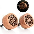 thumbnail image 4 of Essential Oil Car Diffuser with Vent Clip, 2 PCS Mini Portable Natural Log Lava Stone Aromatherapy Wooden Flower Car Diffuser Locket, 4 of 6