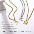 thumbnail image 5 of Christmas Gifts for Men -  Gold Cuban Stainless Initial Necklace,   Mens Jewelry Gifts 3.5mm 20+2 Inches, 5 of 6