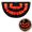2 x 4 ft, variant on Halloween Flag Bunting 3x1.5ft Pleated Half Fan Banner with 3 Brass Grommets Weather Resistant Polyester Hanging Flag for Outdoor Yard Decor