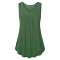 thumbnail image 3 of Shadoumai Womens Oversized Long Tank Tops Summer Casual High Neck Sleeveless Shirts Loose Fit Curved Hem Tunic Basic Tees, 3 of 4