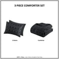 thumbnail image 2 of Intelligent Design 3 Pieces Lucy Adult Clip Jacquard King Comforter Sets in Black, 2 of 9